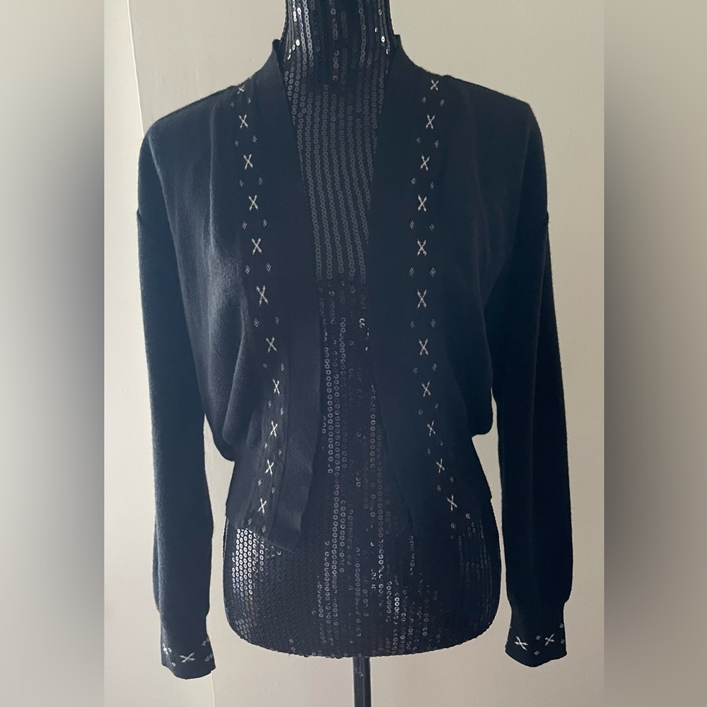 Vintage Fabrice Karel Black Open Cocoon Sweater